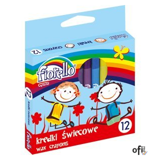 Kredki FIORELLO świecowe 12 kolorów 170-2628