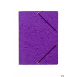 Teczka z gumką rogi DOTTS A4 preszpan fioletowa 390g
