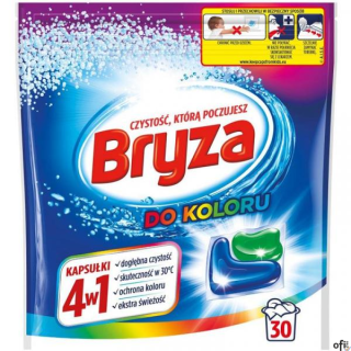 Kapsułki do prania BRYZA 30 sztuk do koloru 5w1 21621