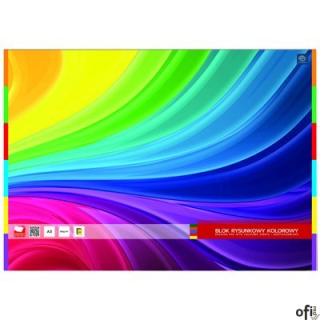 Blok rysunkowy kolorowy A3 20 80g INTERDRUK