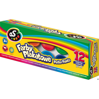 Farby plakatowe Astra 12 kolorów 20 ml 301121002