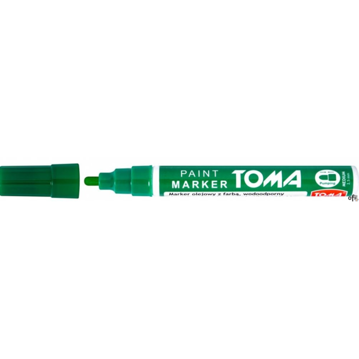 Marker olejowy, fibrowa końcówka 2,5mm, zielony TO-440 Toma