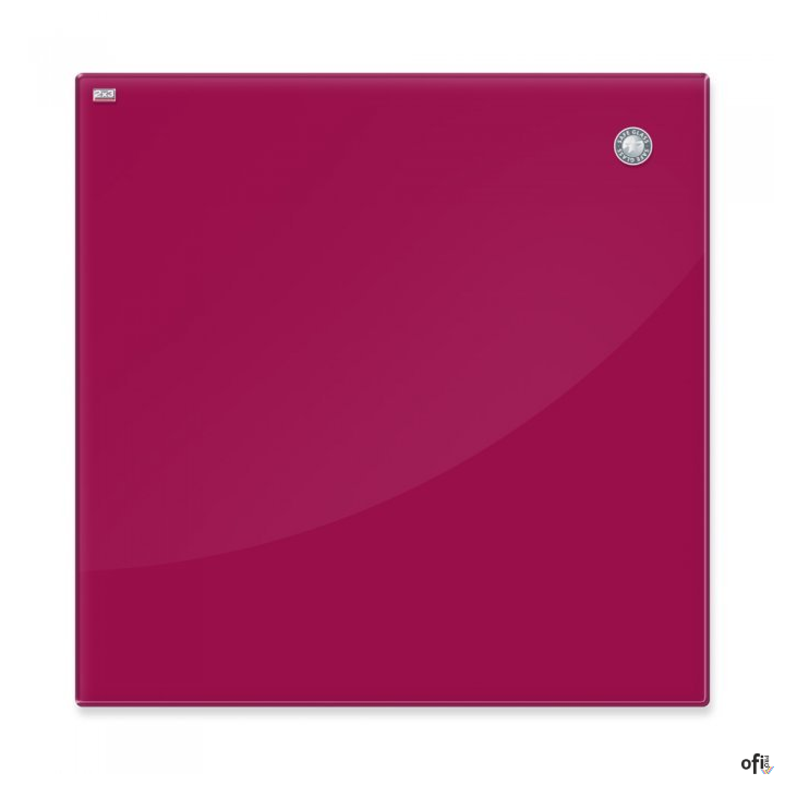 Tablica szklana magnetyczna 45x45cm czerwona 2X3 TSZ4545 R