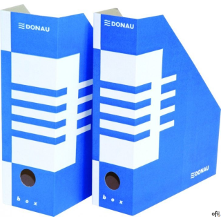 Pojemnik na dokumenty, karton, ścięty A4/100mm niebieski DONAU