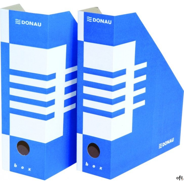 Pojemnik na dokumenty, karton, ścięty A4/100mm niebieski DONAU