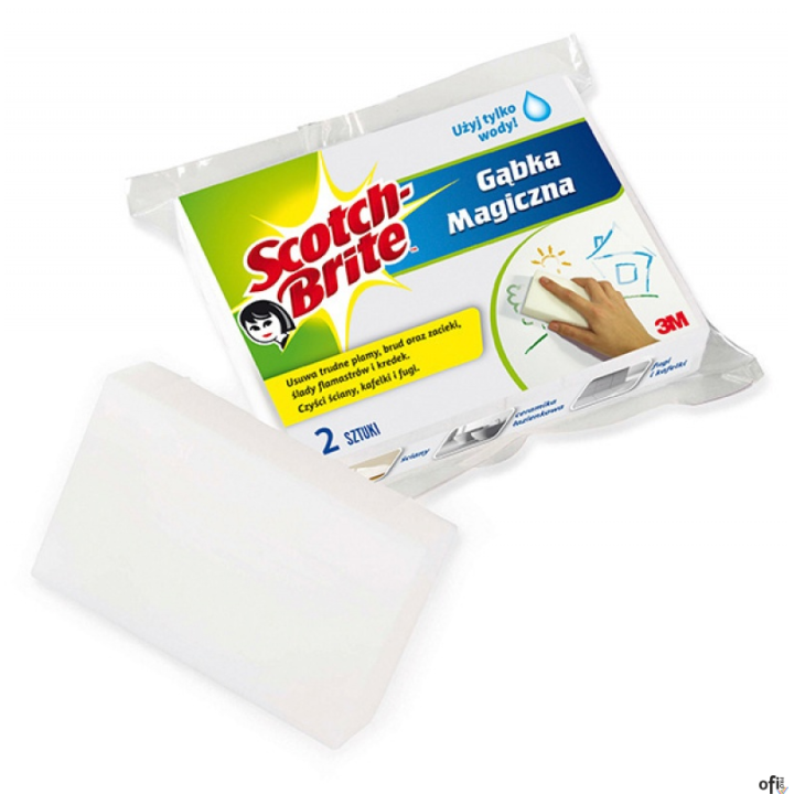 Magiczna gąbka SCOTCH BRITE do usuwania plam biała 2szt.