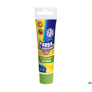Farba plakatowa Astra tuba 30 ml - jasna zieleń, 83110910