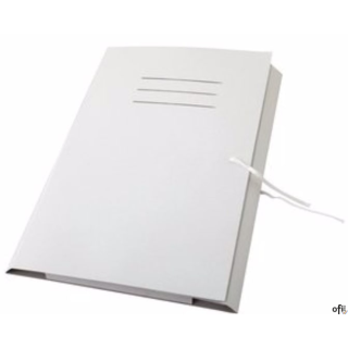 Teczka A4+ wiązana biała z liniami INTERDRUK *9276