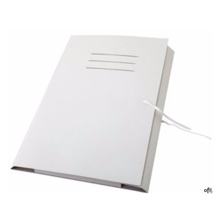 Teczka A4+ wiązana biała z liniami INTERDRUK *9276