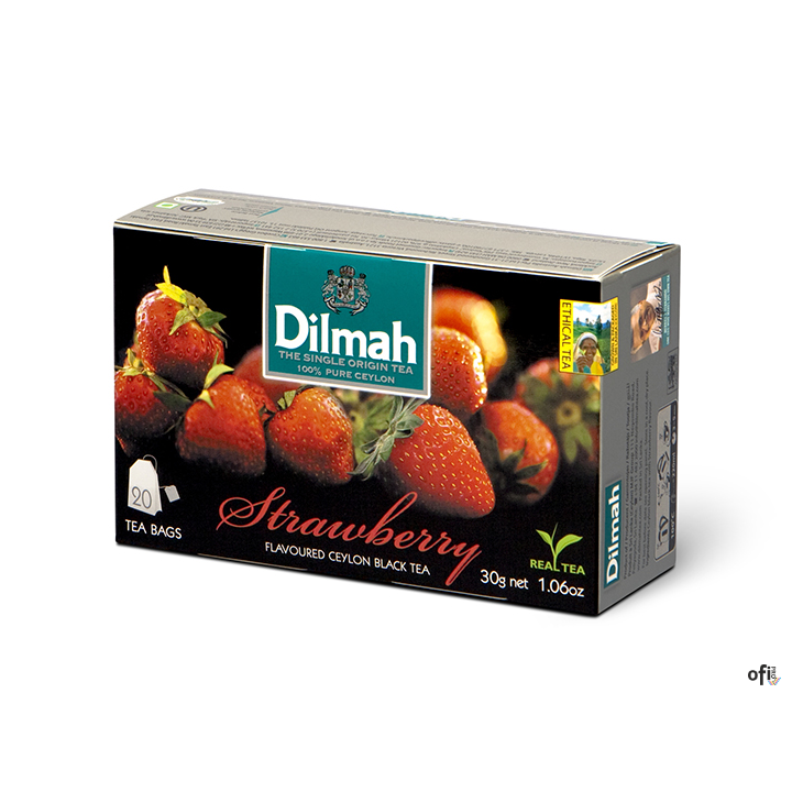 Herbata DILMAH TRUSKAWKA 20t*1,5g czarna