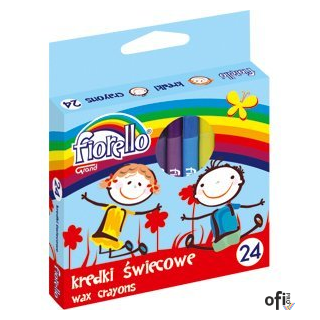 Kredki FIORELLO świecowe 24 kolorów 170-1386