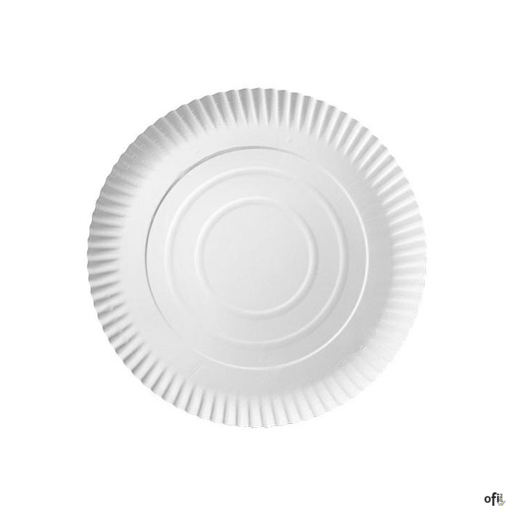 Talerz papierowy biały 26cm op.100szt. 7500226