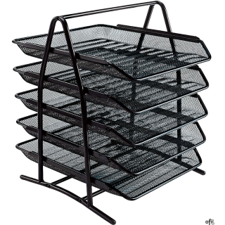 Stojak na dokumenty GR-071 czarny metalowy siatka GRAND 120-1955