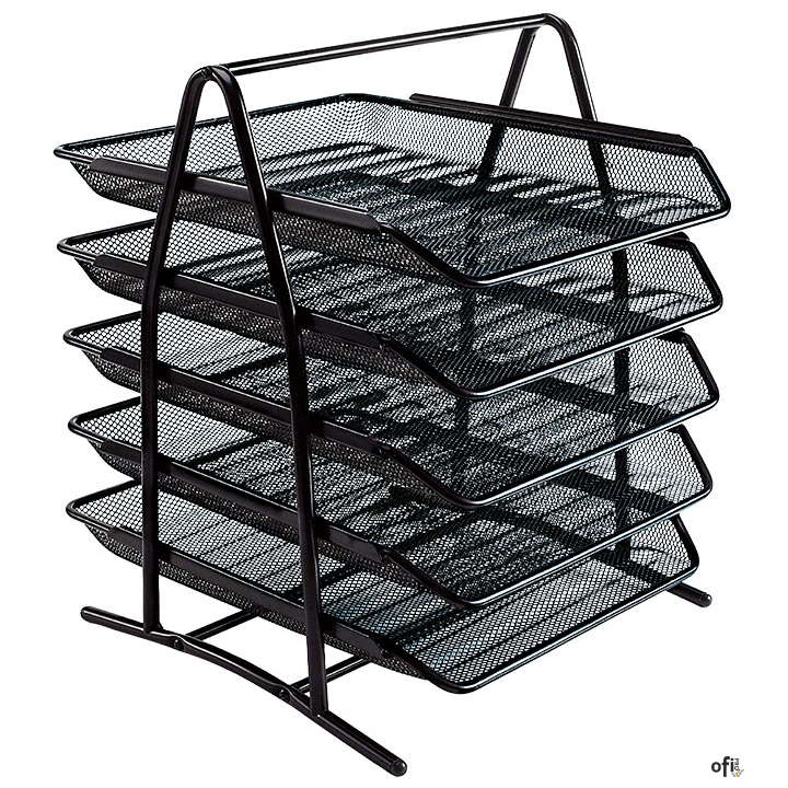 Stojak na dokumenty GR-071 czarny metalowy siatka GRAND 120-1955