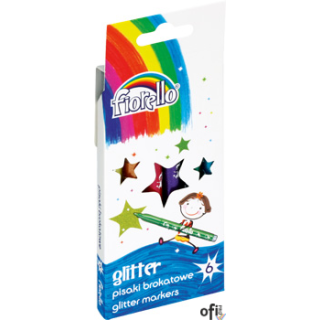 Pisaki Brokatowe FIORELLO GR-118, 6 kolorów 160-1998