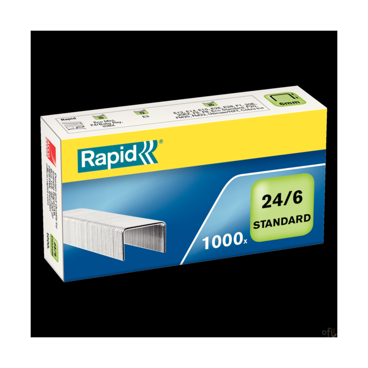 Zszywki RAPID Standard 24/6 1M, 1000 szt., 24855600