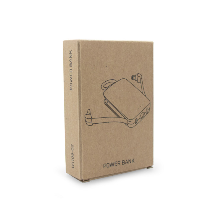 Power bank 4000 mAh, karabińczyk i lampka 1W | Dimetrice