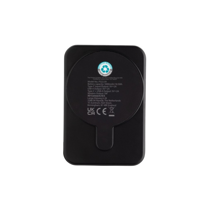 Magnetyczny bezprzewodowy power bank 5000 mAh, 5W Stellar