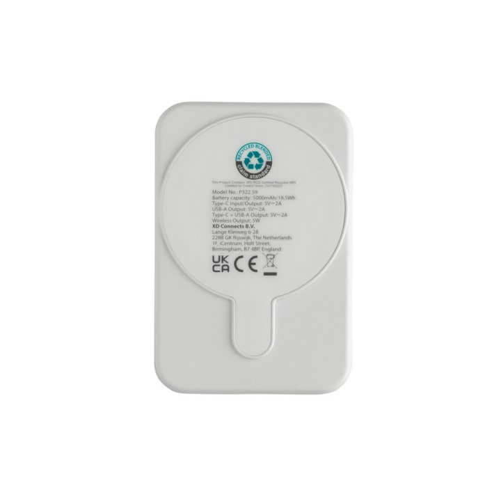Magnetyczny bezprzewodowy power bank 5000 mAh, 5W Stellar