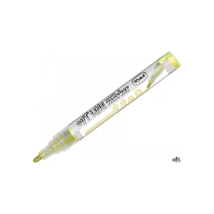 Marker OUTLINE srebrno-żółty TO-404 Toma