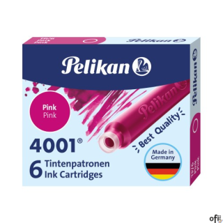Naboje do piór, krótkie różowe 100435993 PELIKAN