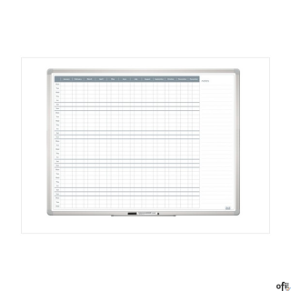 Tablica planer roczny 120 x 90 cm, rama aluminiowa, TP008 2x3