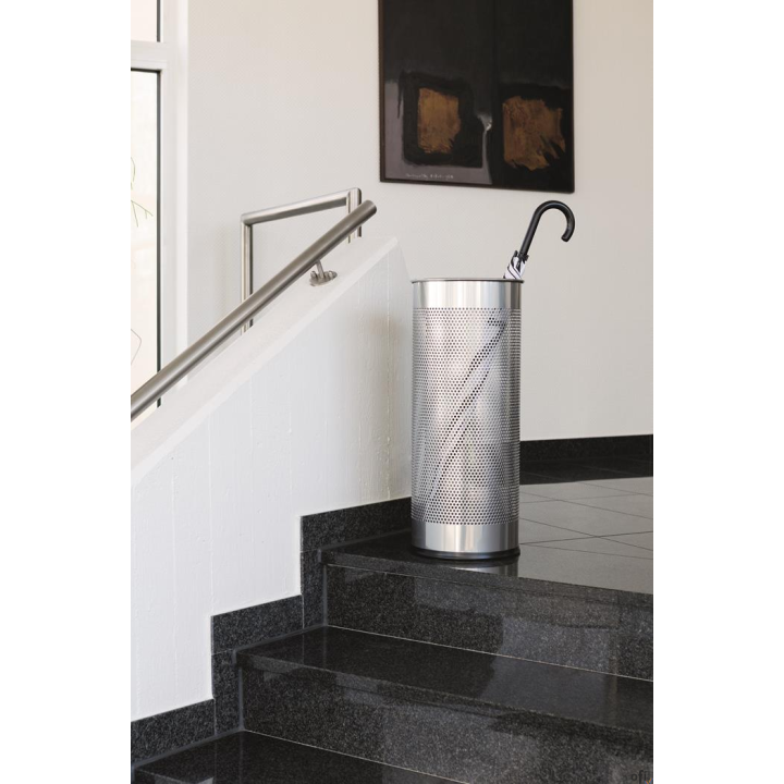 Stojak na parasole DURABLE srebrny metalowy okrągły 3350-23