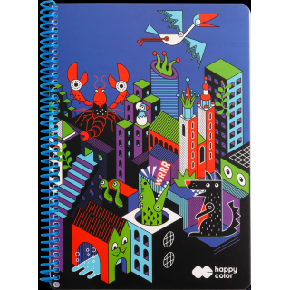 Kołonotatnik ME&CITY 2, B5, 80k, kratka, 80g/m2, Happy Color HA 4742 1825-ME2