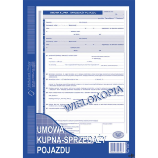 650-1 Umowa kupna - sprzedaży pojazdu MICHALCZYK&PROKOP A4 40 kartek