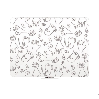 Tablica Qboard bezramowa z eleganckim czarnym wykończeniem, lakierowana biała 150x100cm 2X3 FBQ1510