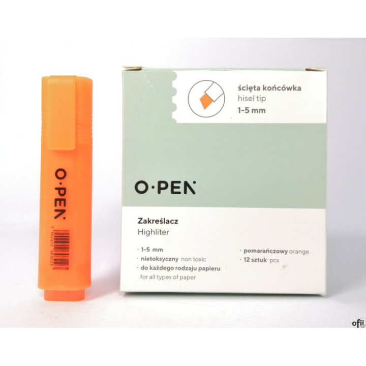 Zakreślacz pomarańczowy DH106 OPEN