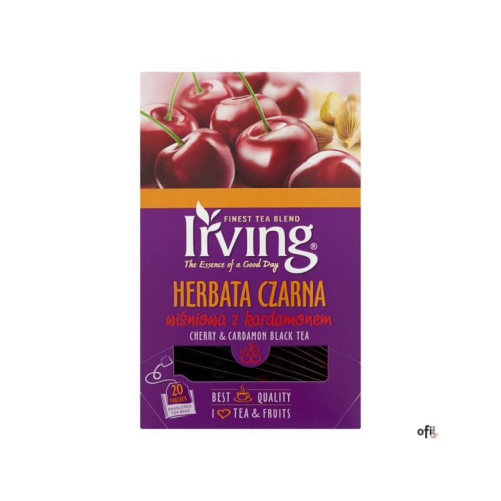 Herbata IRVING wiśnia z kardamonem 20 kopert 1,5g czarna