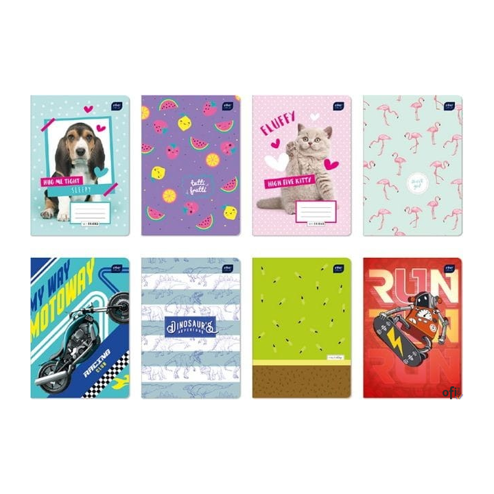 Zeszyt_A5 32k 3-linia mix INTERDRUK