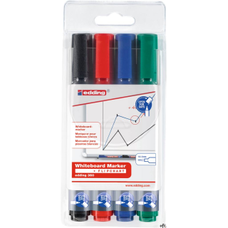 Marker do tab.360 4szt.mix EDDING końcówka okrągła suchościeralny  komplet 4 kolory