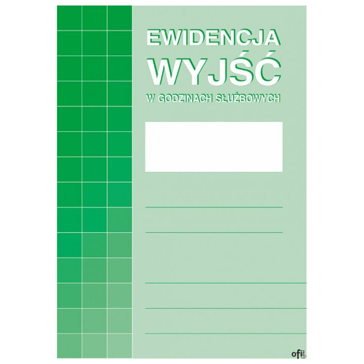 574-1 Ewidencja wyjść w godz.służbowych MICHALCZYK I PROKOP A4 32str.