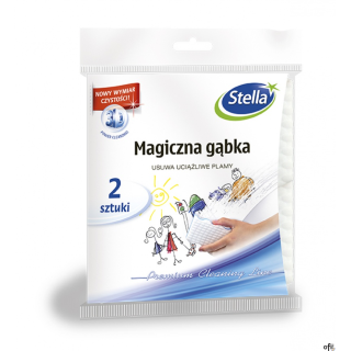 Magiczna gąbka STELLA do usuwania plam biało-niebieska 2szt.  22151