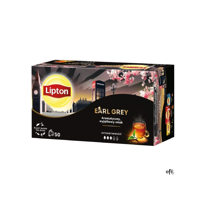 Herbata LIPTON EARL GREY 50 torebek czarna