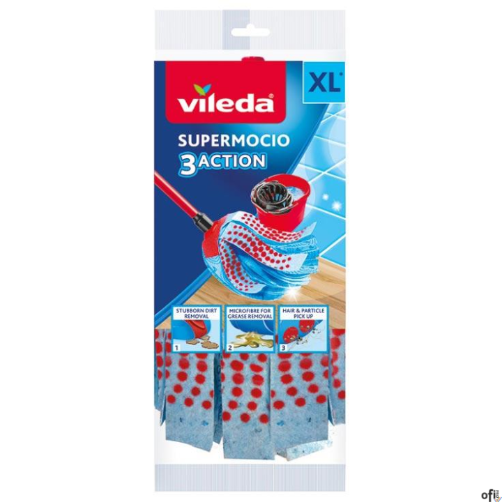 VILEDA Mop paskowy wkład niebieski  Super Mocio 3Action (11499)