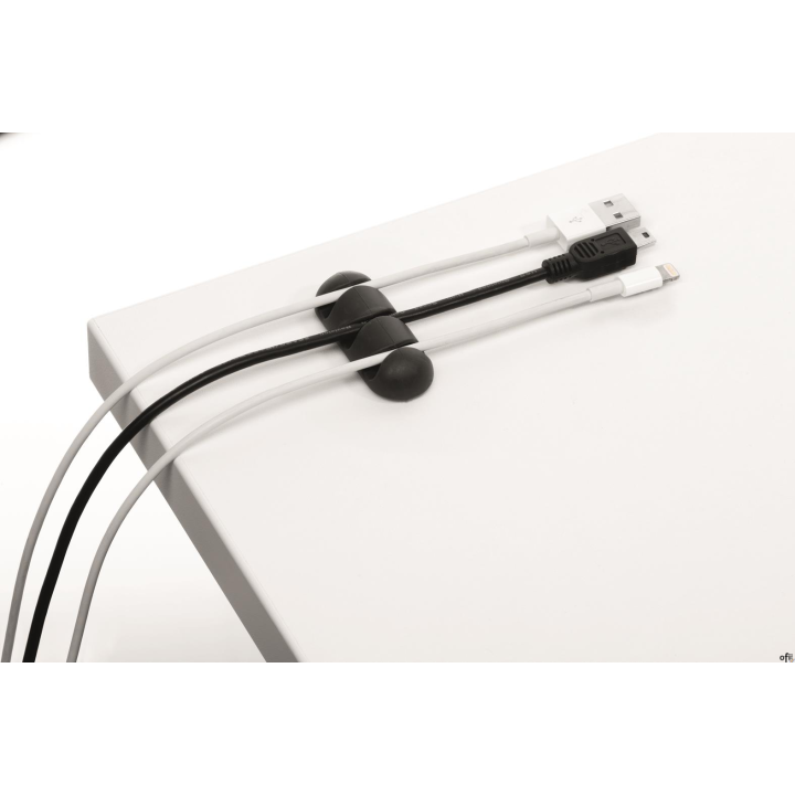 Klips samoprzylepny na 3 kable (2szt.) grafit 503937 CAVOLINE CLIP DURABLE
