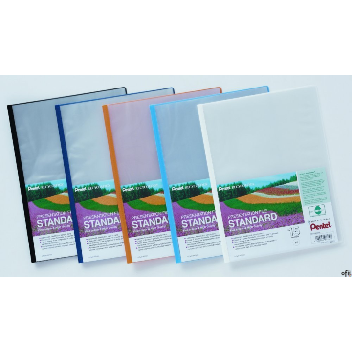 Skoroszyt prezentacyjny, 15 kieszeni biały DCP3415-W PENTEL (X)