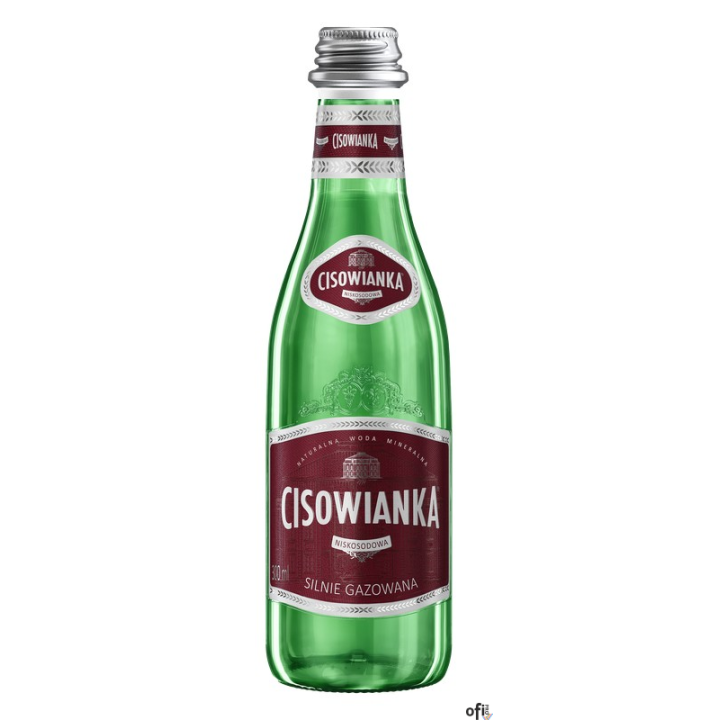 Woda CISOWIANKA 0.3l Silny Gaz szkło karton 24 szt