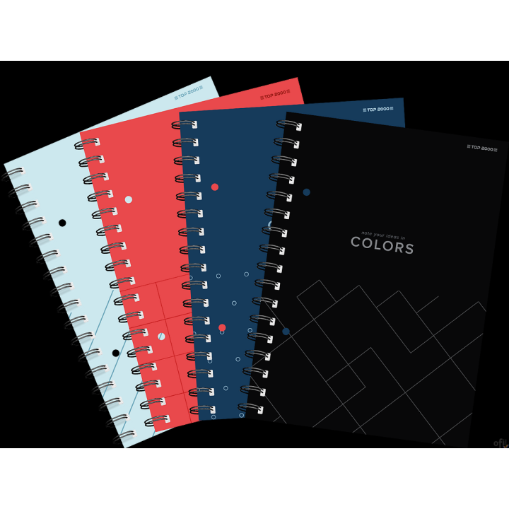 Kołozeszyt TOP COLORS 2SPI A5 80K 70G kratka mix 400169232 Top 2000