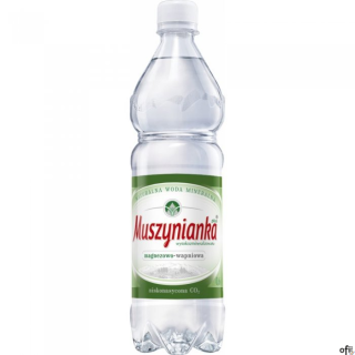 Woda MUSZYNIANKA 0.6l niskonasycona CO2 zgrzewka 8 szt. (zielona)