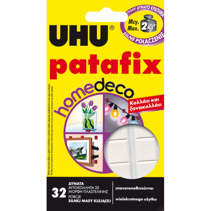 Masa samop.PATAFIX HOMEDECO UHU 40015 do 2kg (32kwadraty)