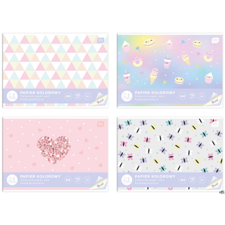 Papier kolorowy A4 10 kartek 115 g  PASTEL