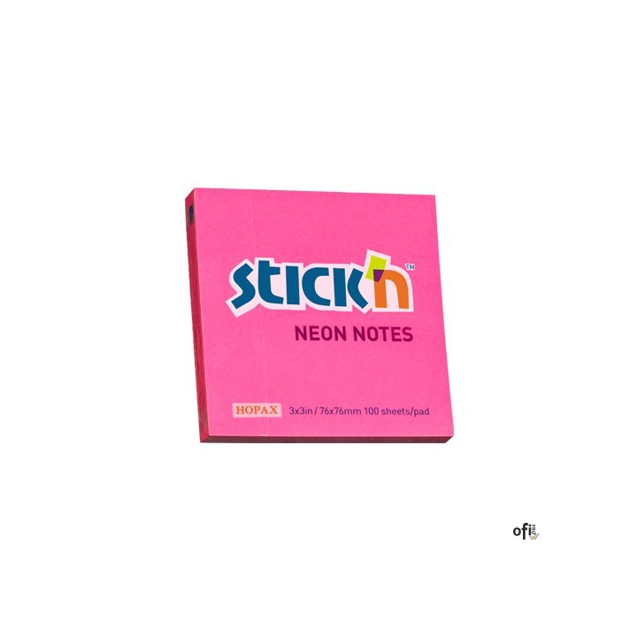 Bloczek STICK N 76x76mm ciemnoróżowy neonowy 100k 21165 STICK N