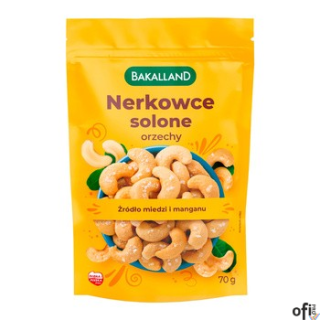 Orzechy nerkowca solone 70g BAKALLAND