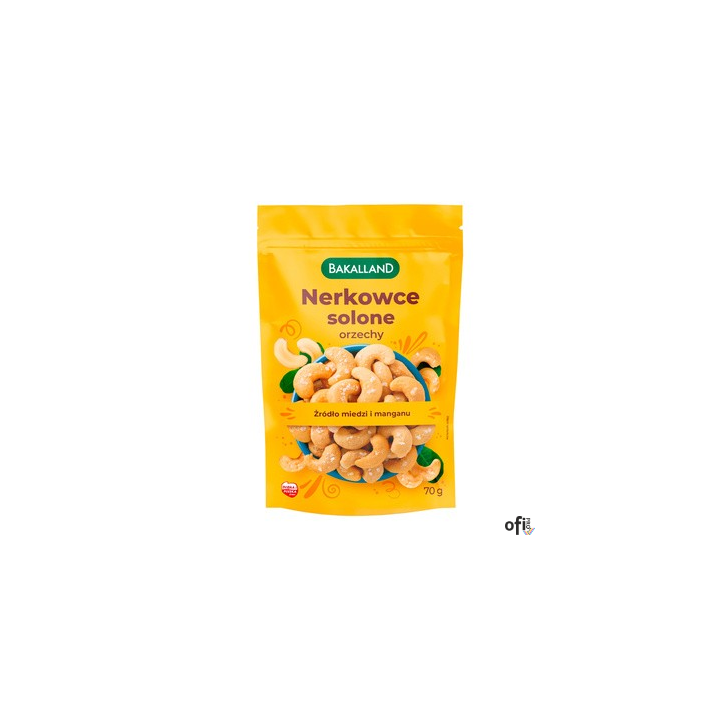 Orzechy nerkowca solone 70g BAKALLAND