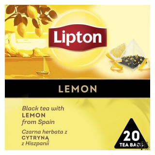 Herbata LIPTON PIRAMID LEMON cytryna (20 saszetek) czarna