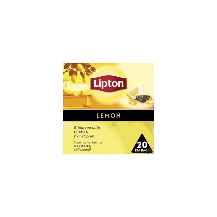 Herbata LIPTON PIRAMID LEMON cytryna (20 saszetek) czarna